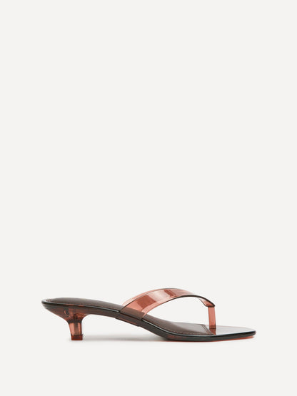 Cher Brown Jelly Heeled Sandals