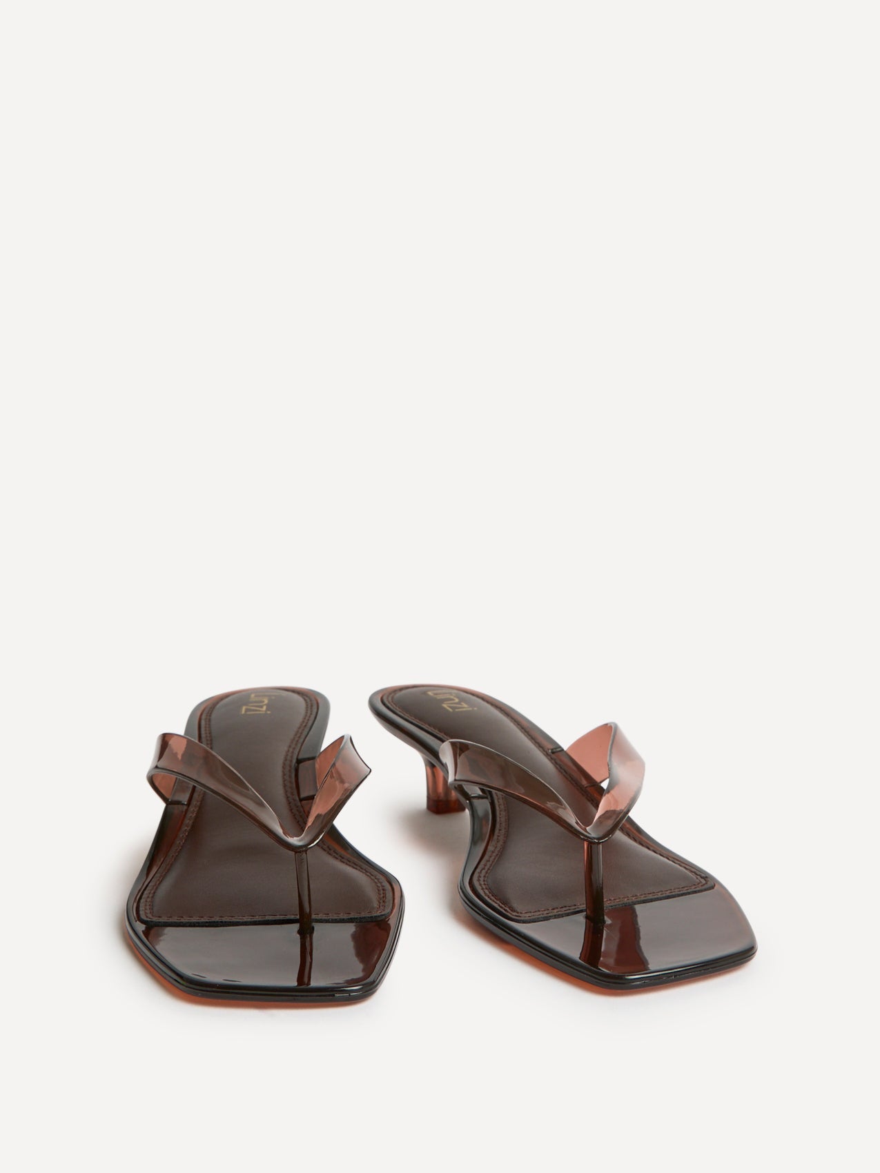 Cher Brown Jelly Heeled Sandals
