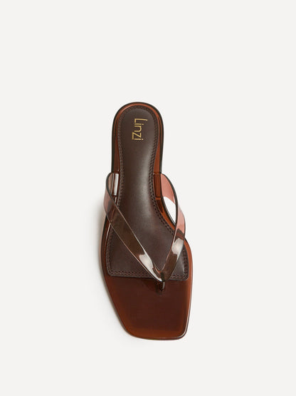Cher Brown Jelly Heeled Sandals