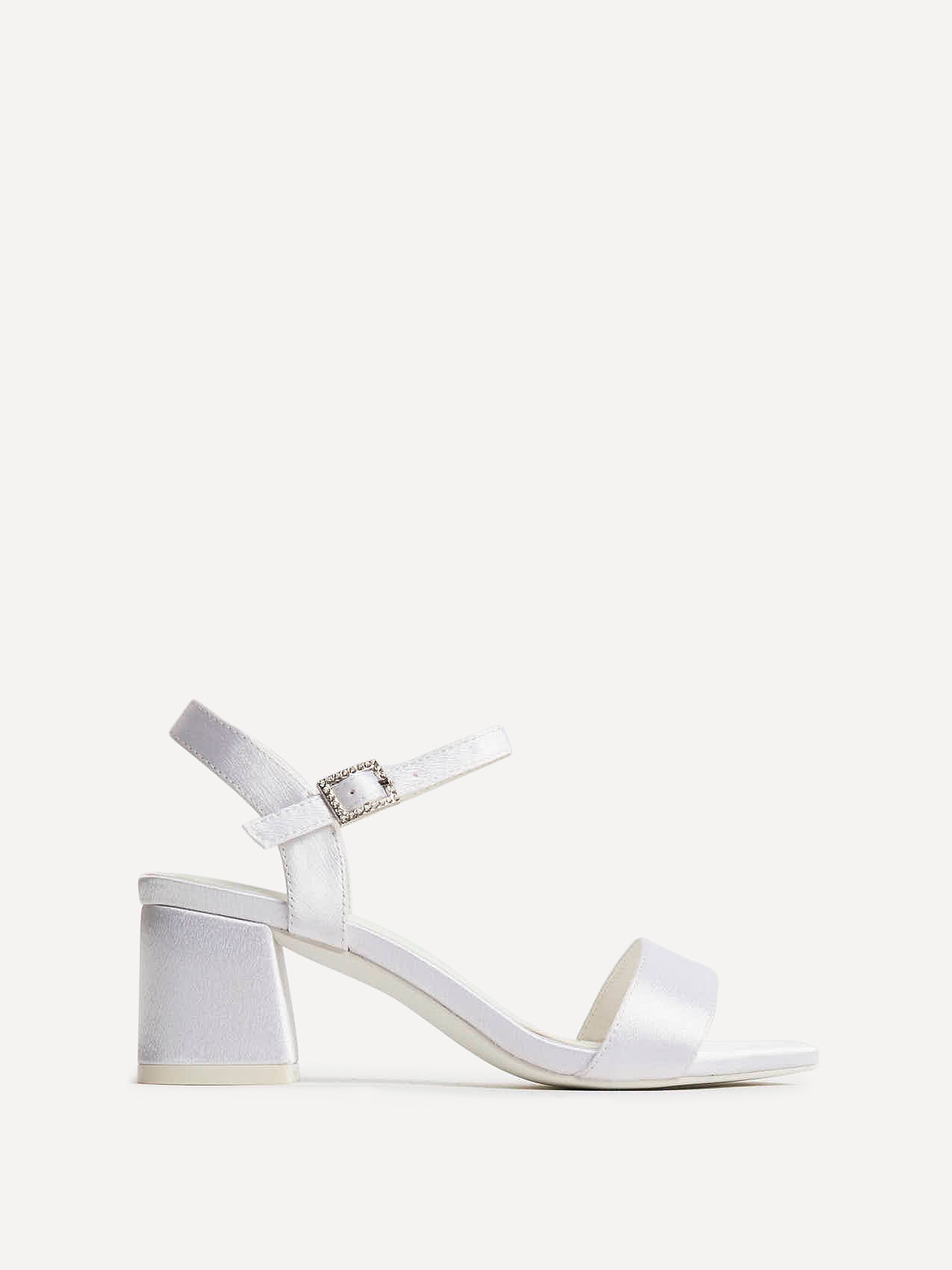 Cherish Bridal Ivory Satin Heeled Sandals