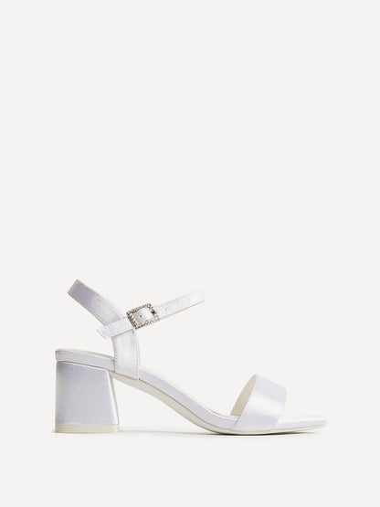 Cherish Bridal Ivory Satin Heeled Sandals