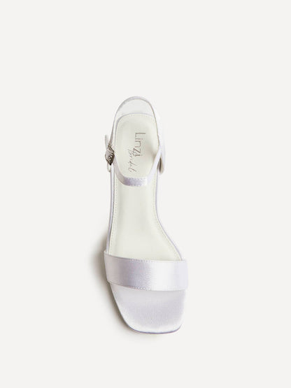 Cherish Bridal Ivory Satin Heeled Sandals