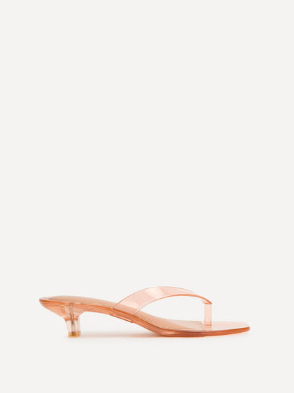 Cher Nude Jelly Heeled Sandals