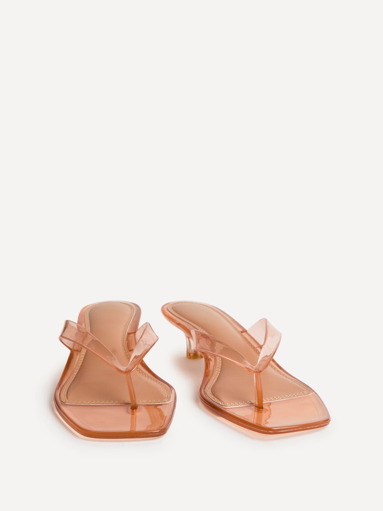 Cher Nude Jelly Heeled Sandals
