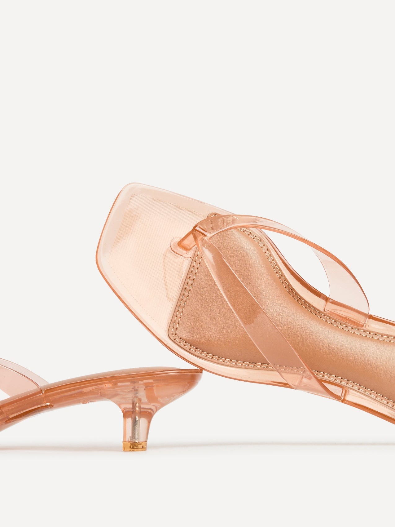 Cher Nude Jelly Heeled Sandals
