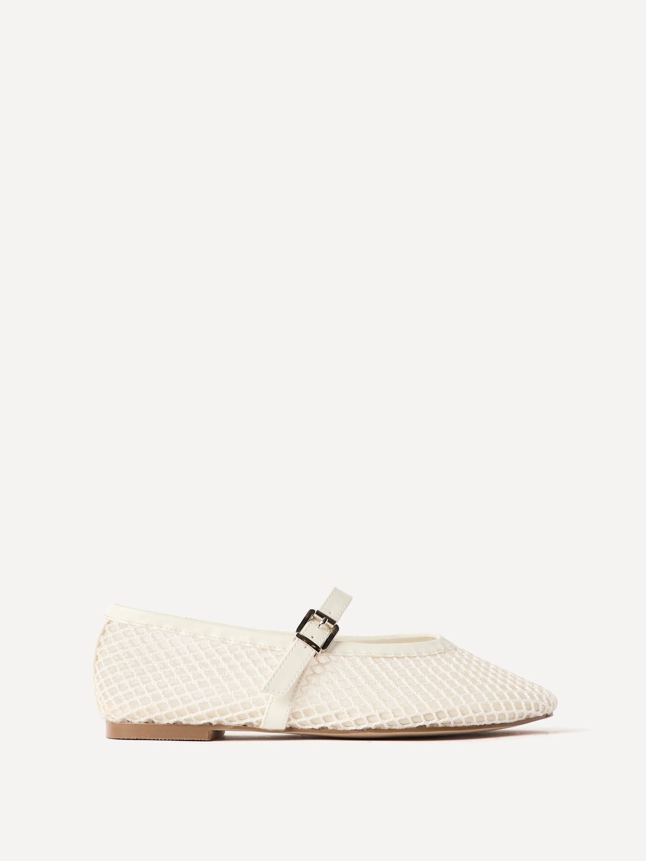 Clara Ivory Mesh Mary Jane Pumps