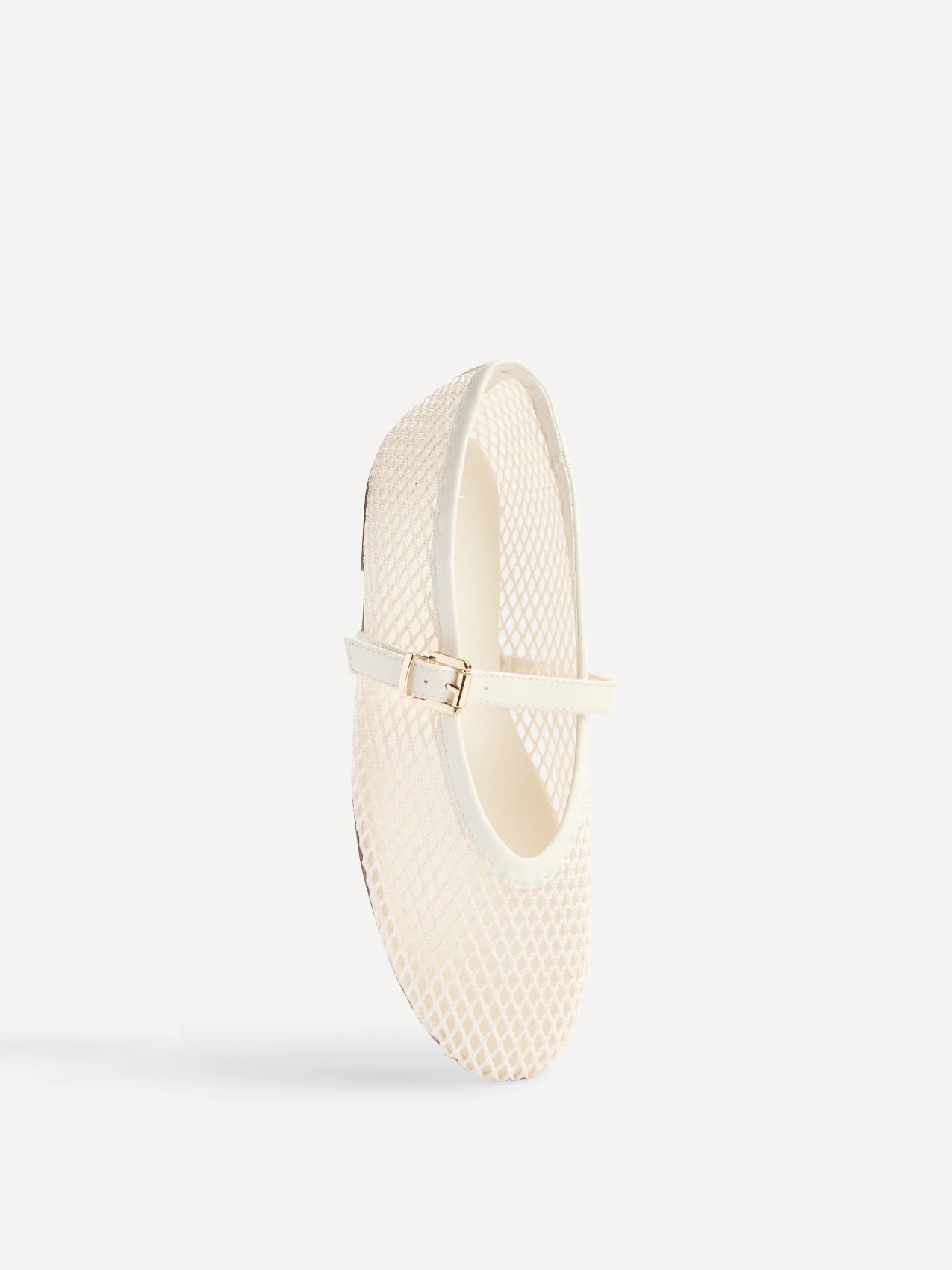 Clara Ivory Mesh Mary Jane Pumps