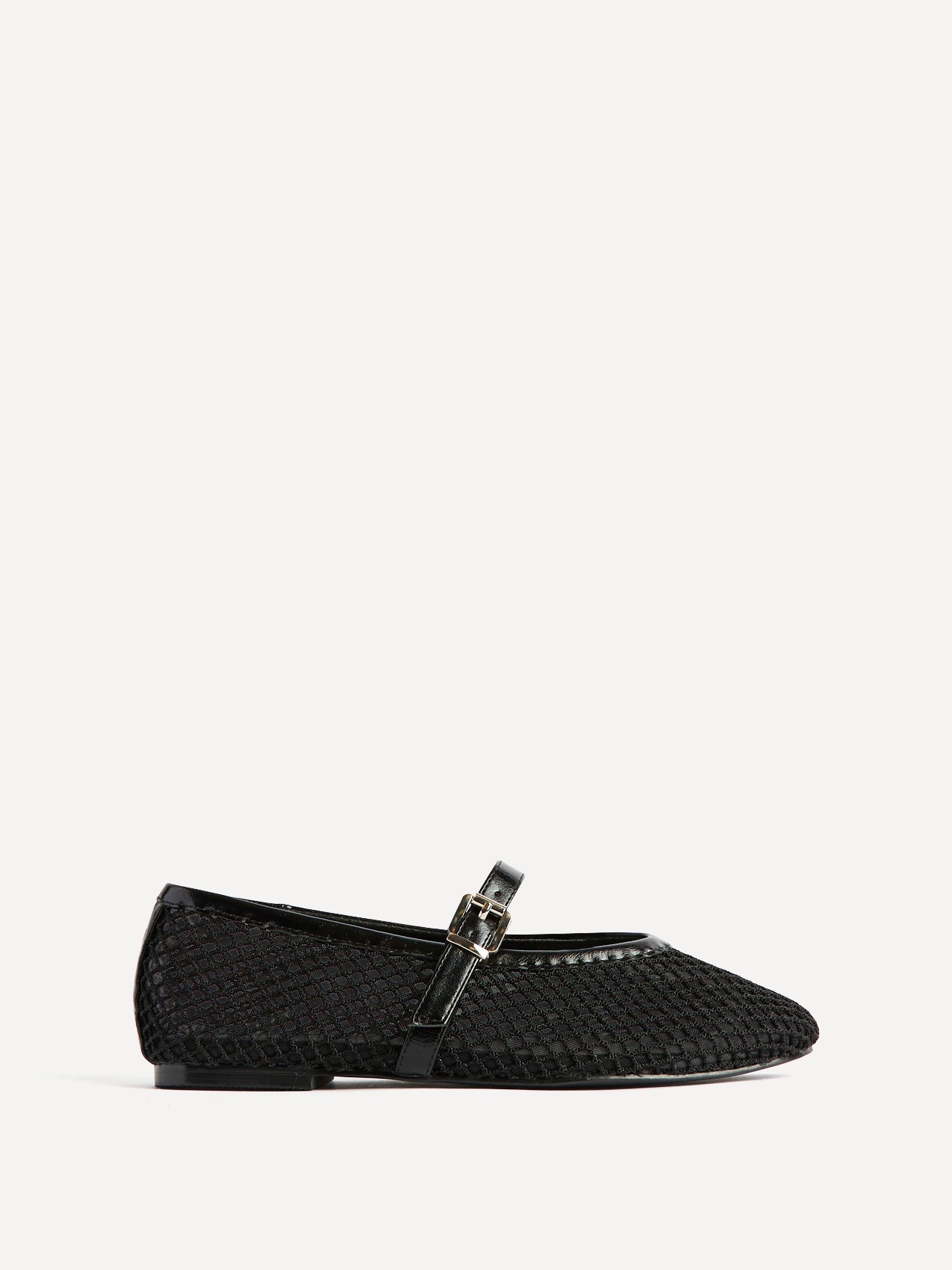 Clara Black Mesh Mary Jane Pumps