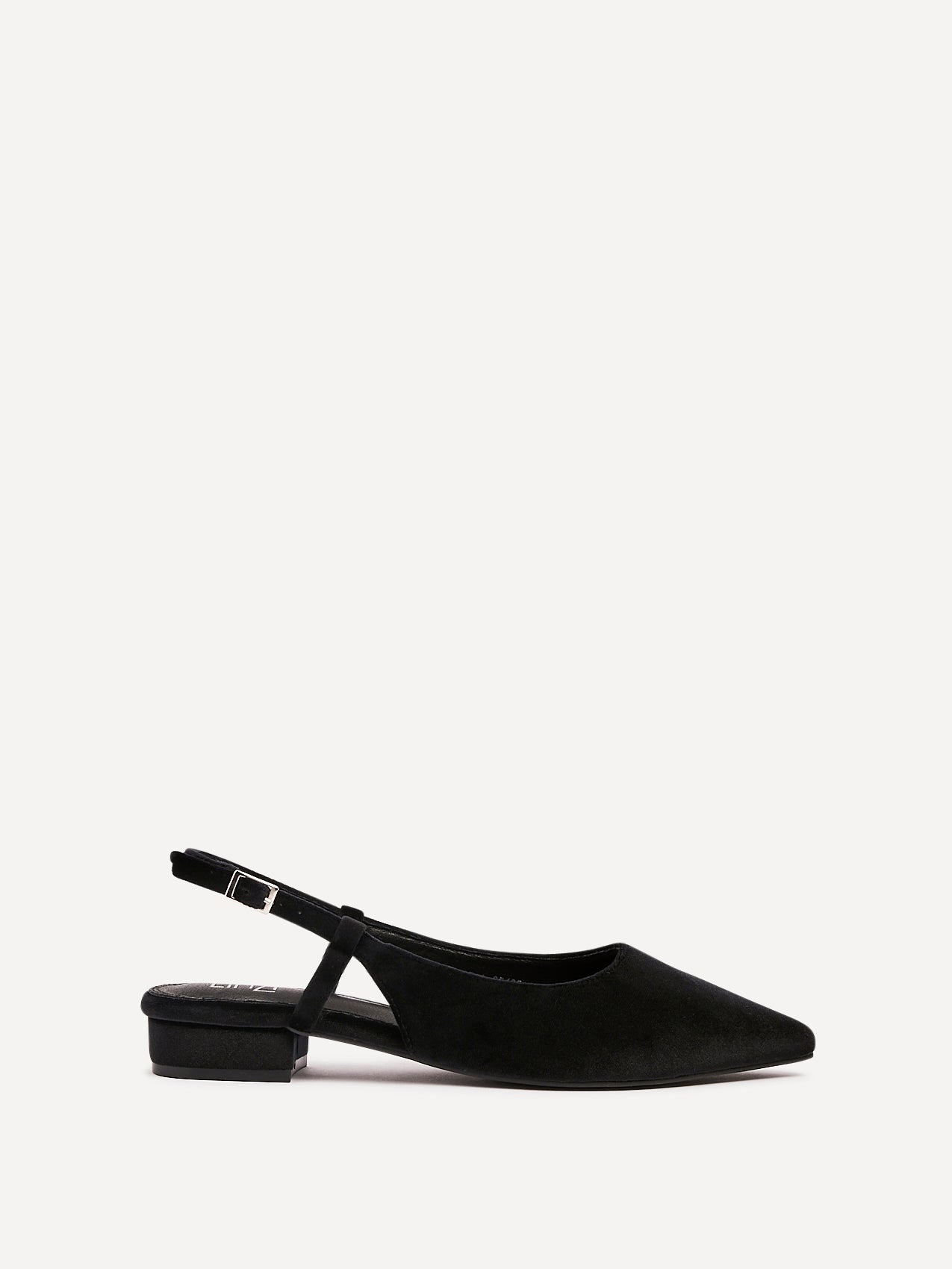 Clasica Black Velvet Pointed Toe Ballet Flats