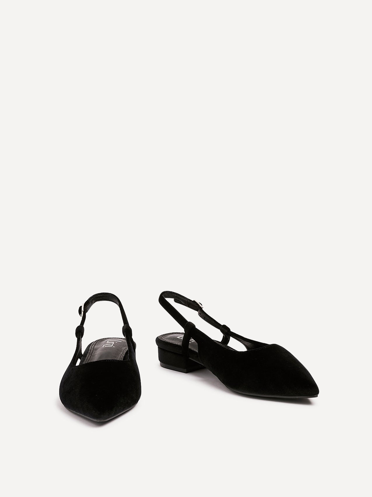 Clasica Black Velvet Pointed Toe Ballet Flats