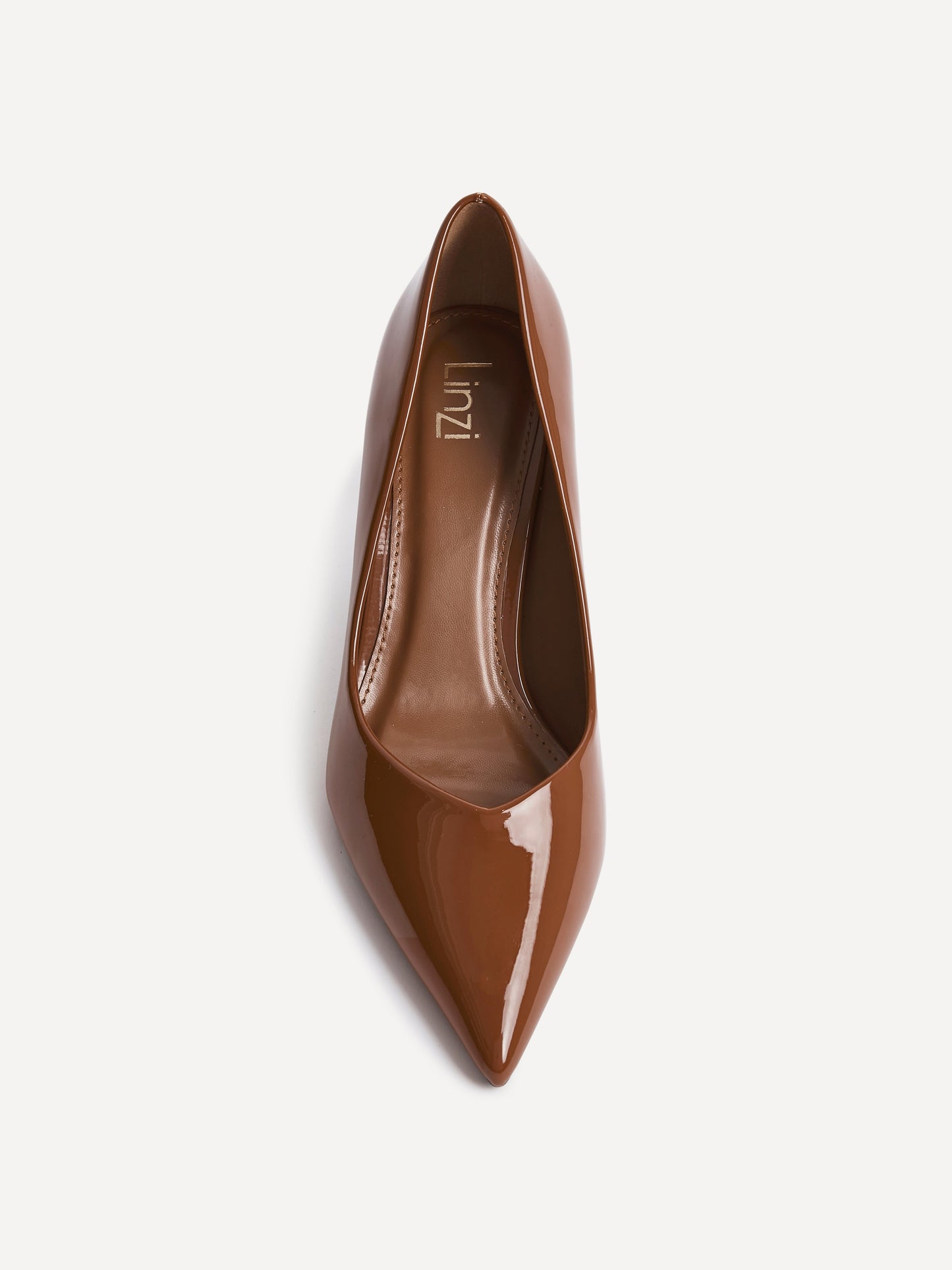 Classic Cognac Patent Court Heels