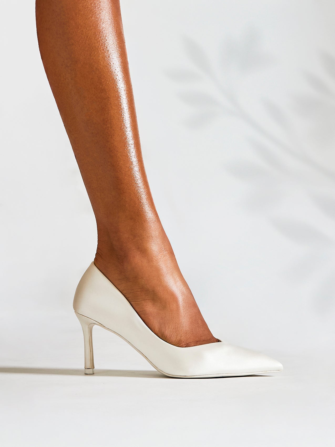 Classic Bridal Ivory Satin Court Heels