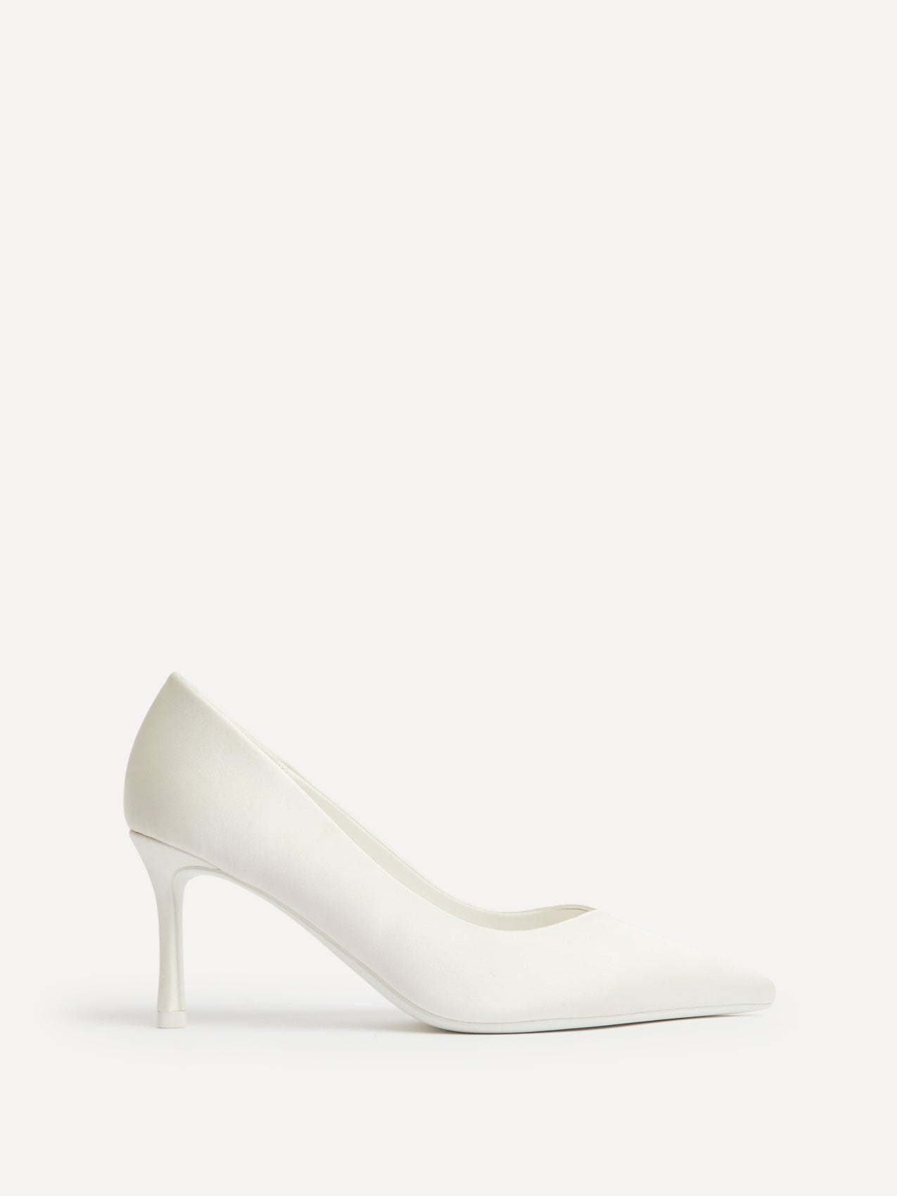Classic Bridal Ivory Satin Court Heels