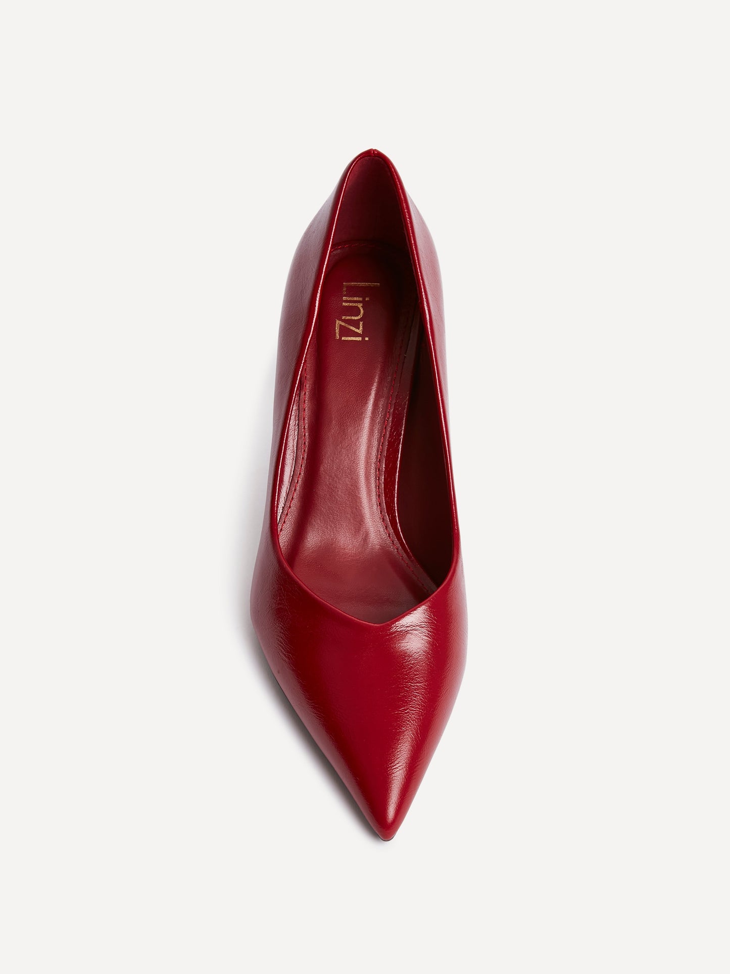 Classic Red Faux Leather Court Heels