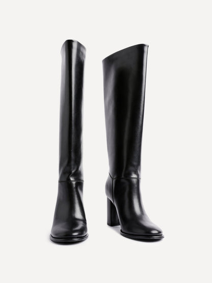 Cole Black Long Heeled Boots
