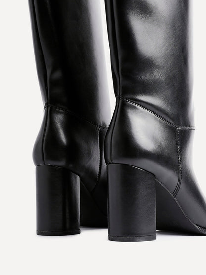 Cole Black Long Heeled Boots