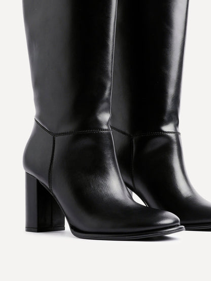 Cole Black Long Heeled Boots