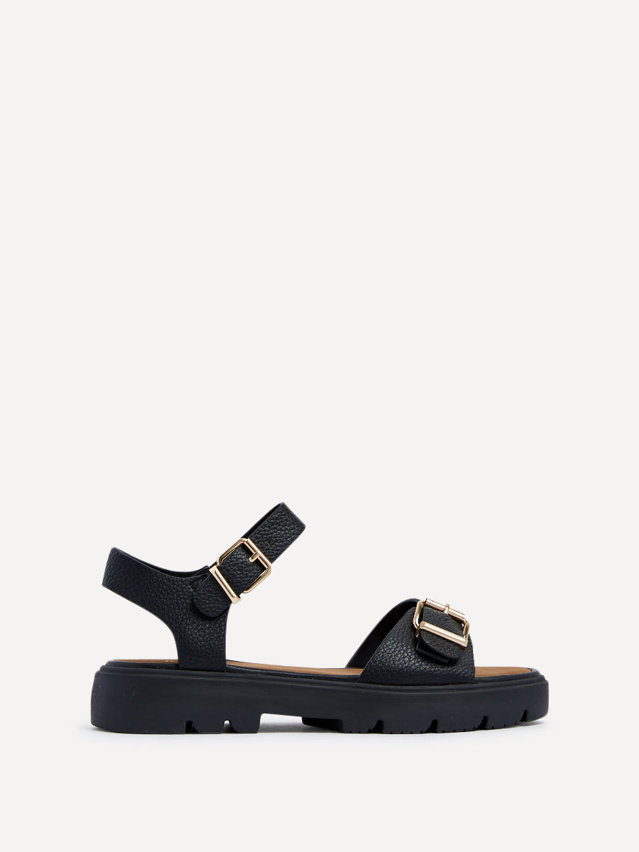 Comet Black Chunky Sandals