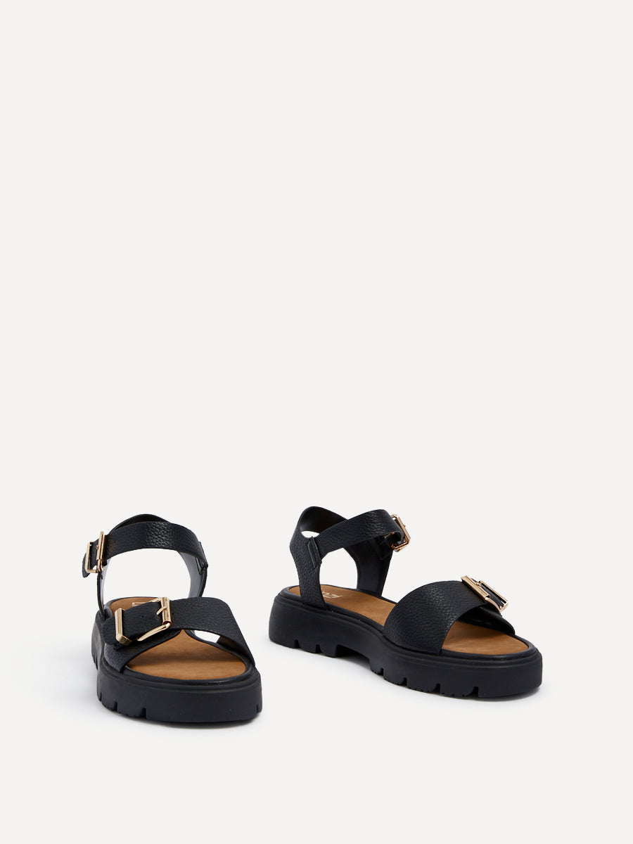 Comet Black Chunky Sandals