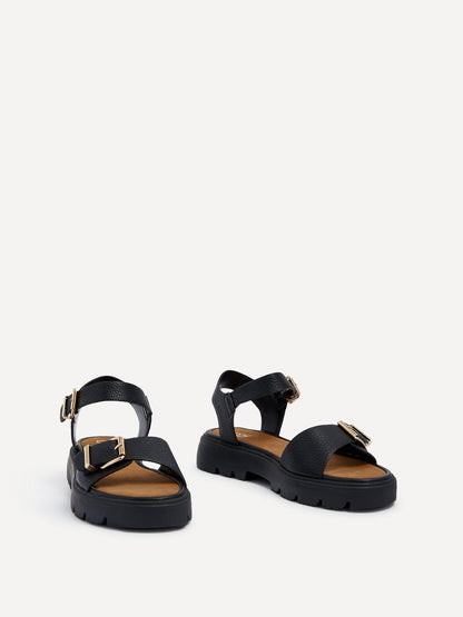 Comet Black Chunky Sandals