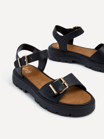 Comet Black Chunky Sandals