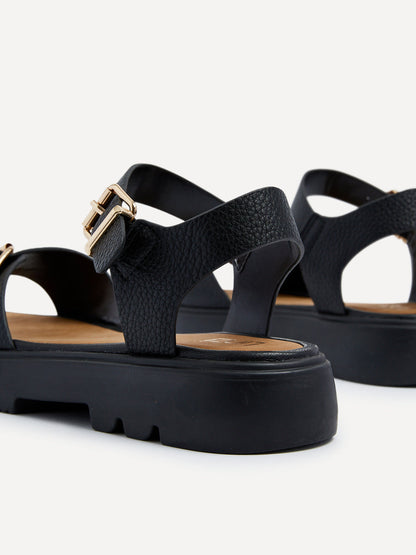 Comet Black Chunky Sandals