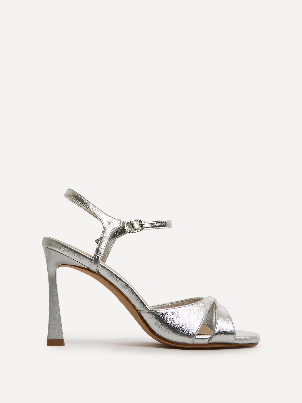 Compelled Silver Stiletto Heeled Sandals