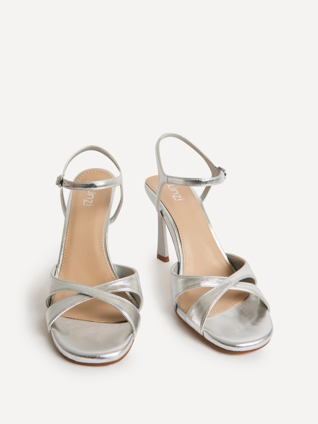 Compelled Silver Stiletto Heeled Sandals