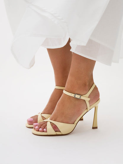 Compelled Lemon Stiletto Heeled Sandals