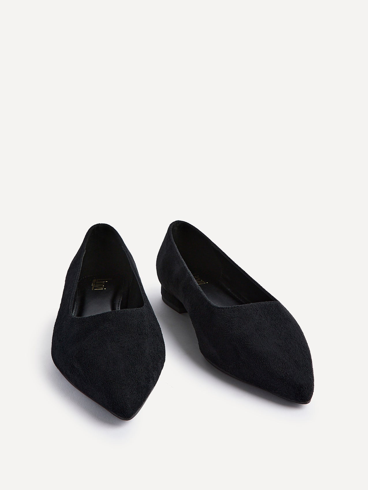 Compete Wide Fit Black Faux Suede Pumps