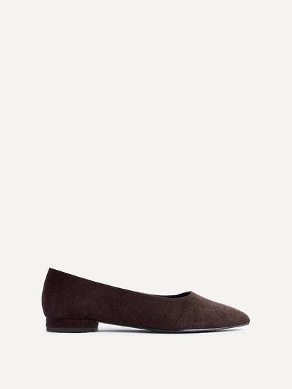Compete Wide Fit Brown Faux Suede Pumps