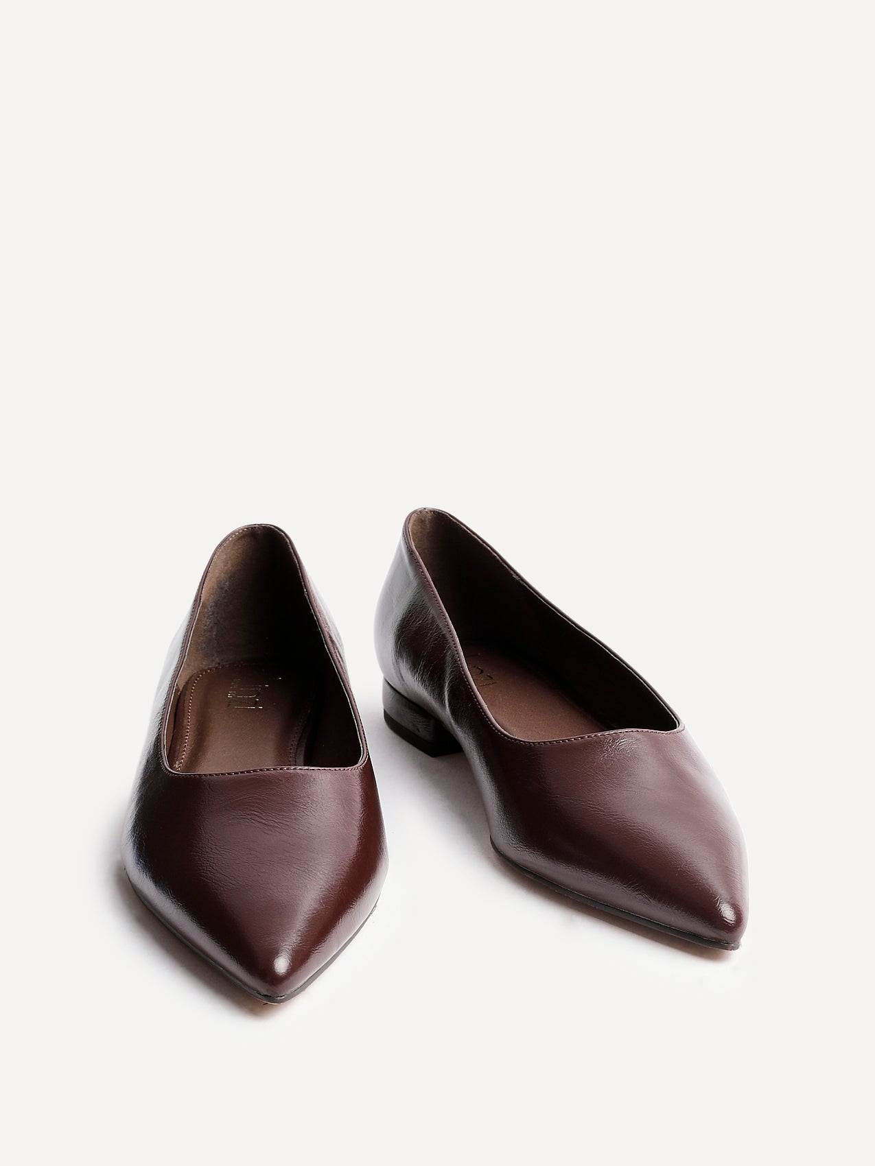 Compete Wide Fit Brown Faux Leather Pumps