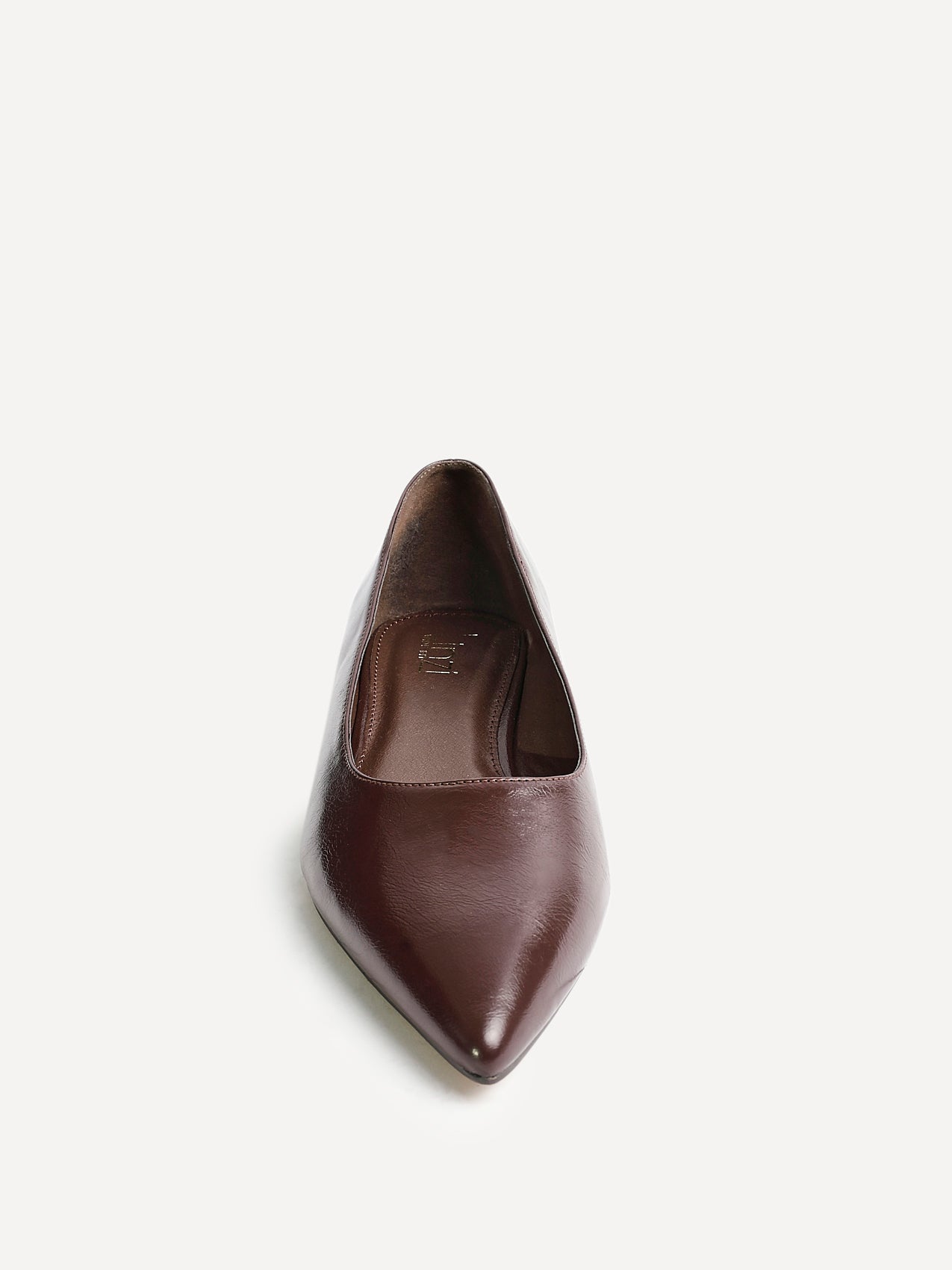 Compete Wide Fit Brown Faux Leather Pumps