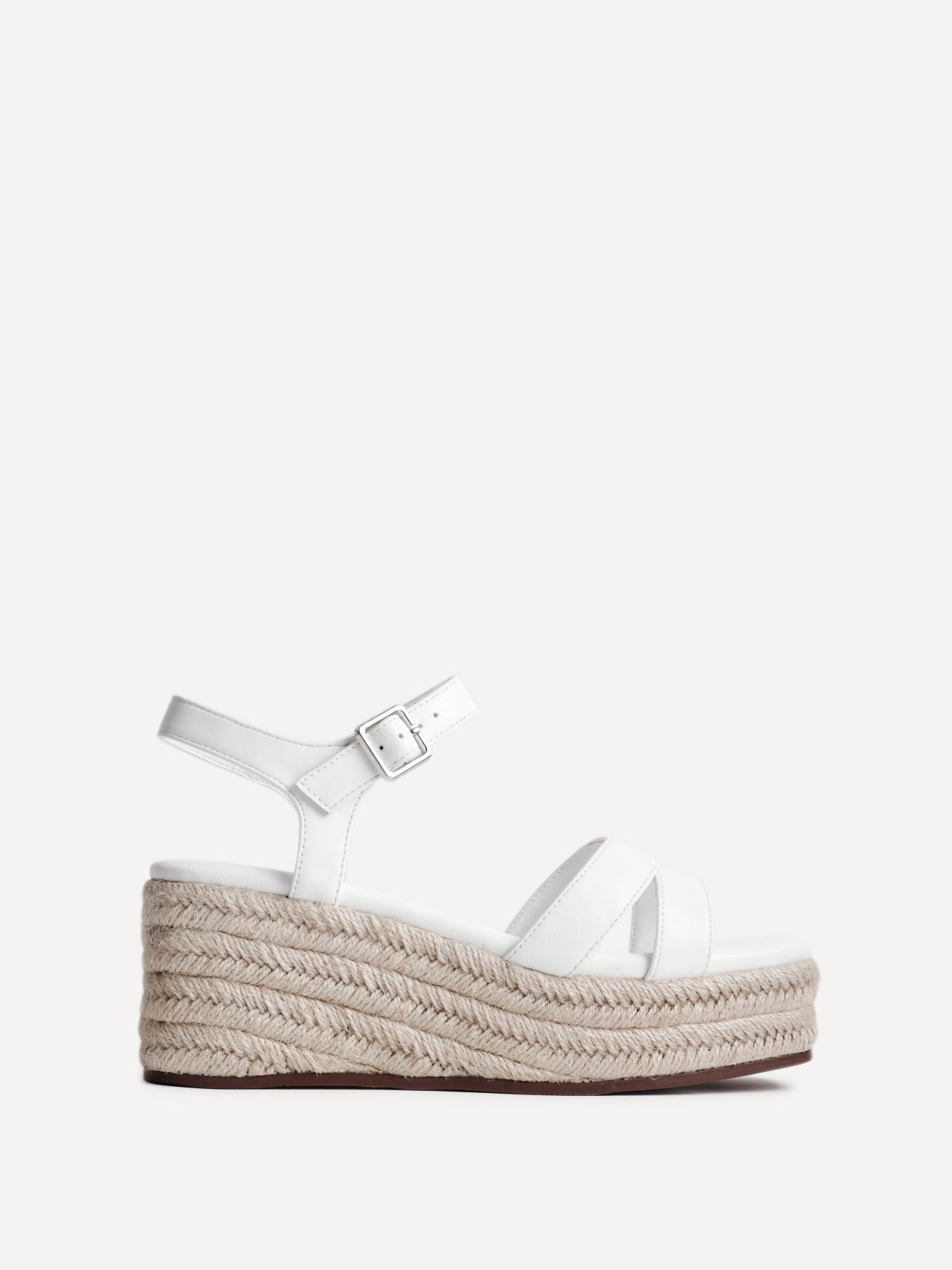 Contour White Flatform Sandals