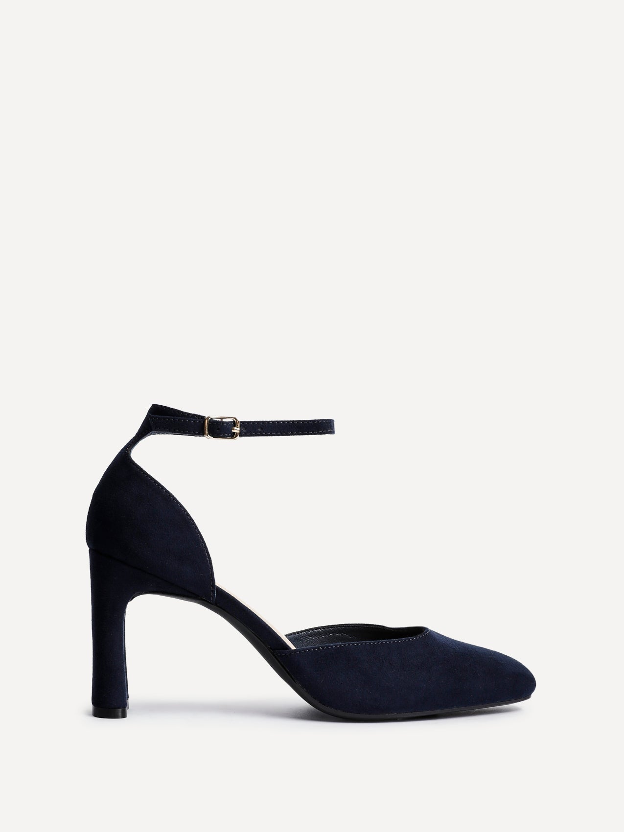 Corinne Navy Faux Suede Court Heels