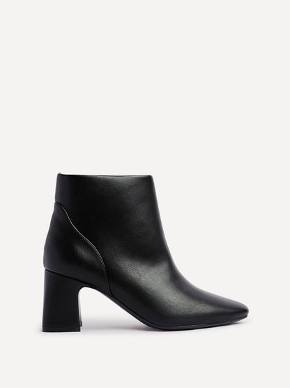 Cove Black Heeled Ankle Boots