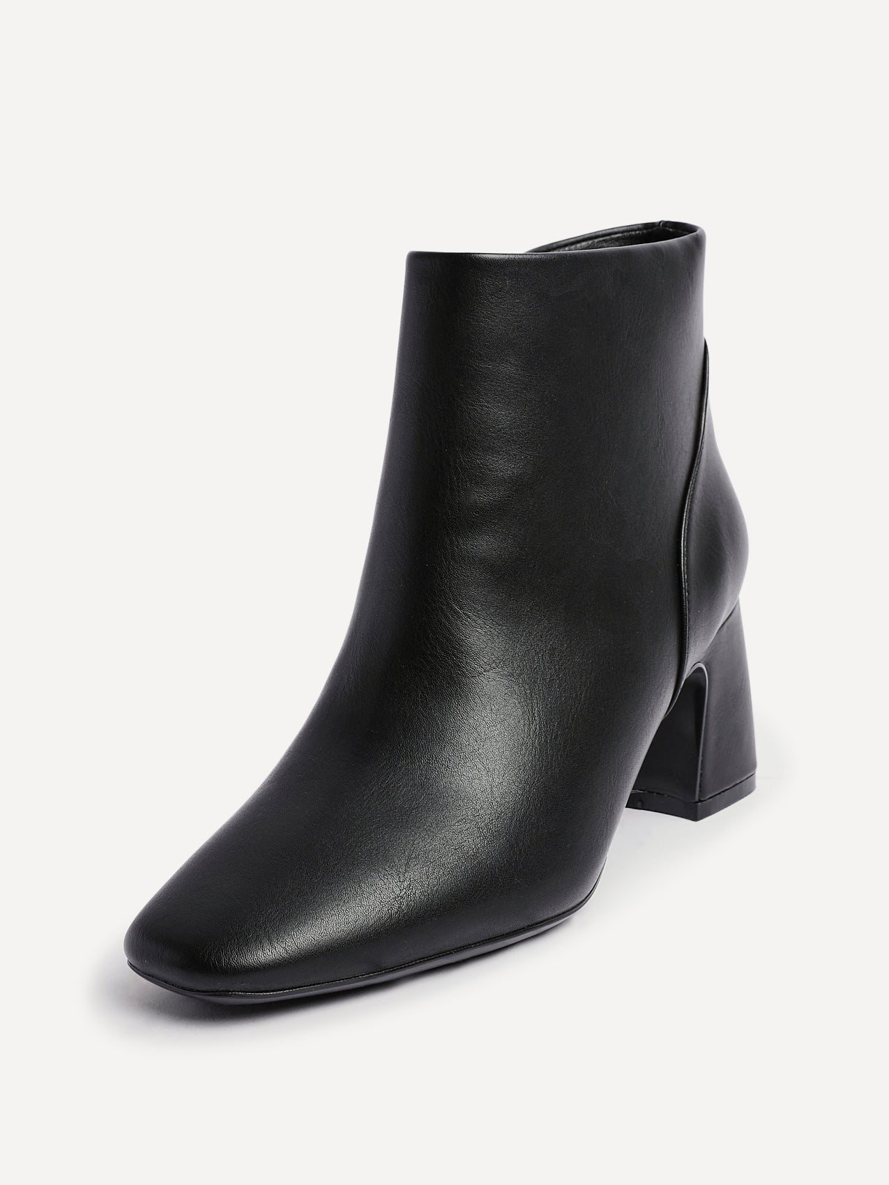 Cove Black Heeled Ankle Boots