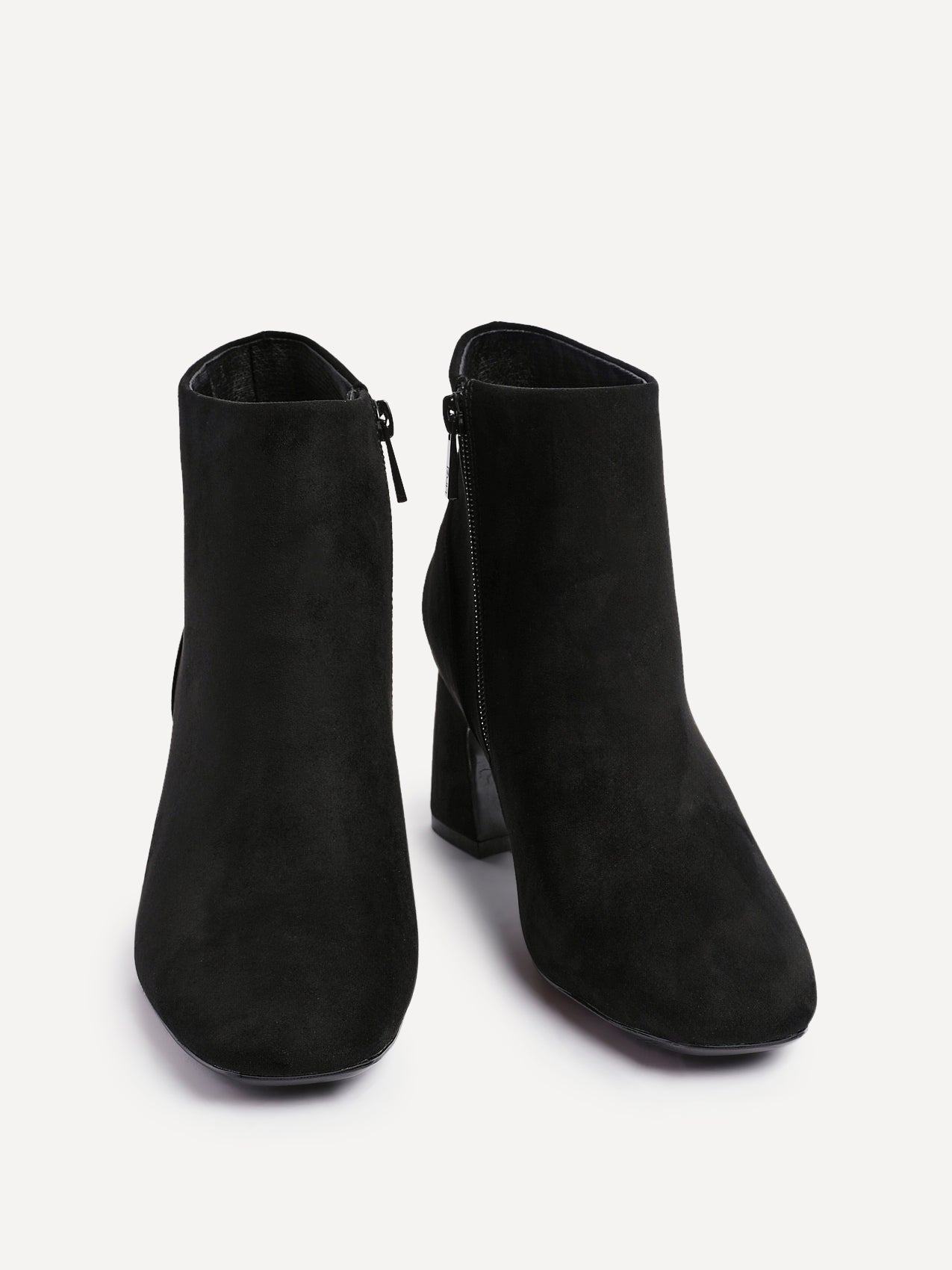 Cove Black Faux Suede Ankle Boots