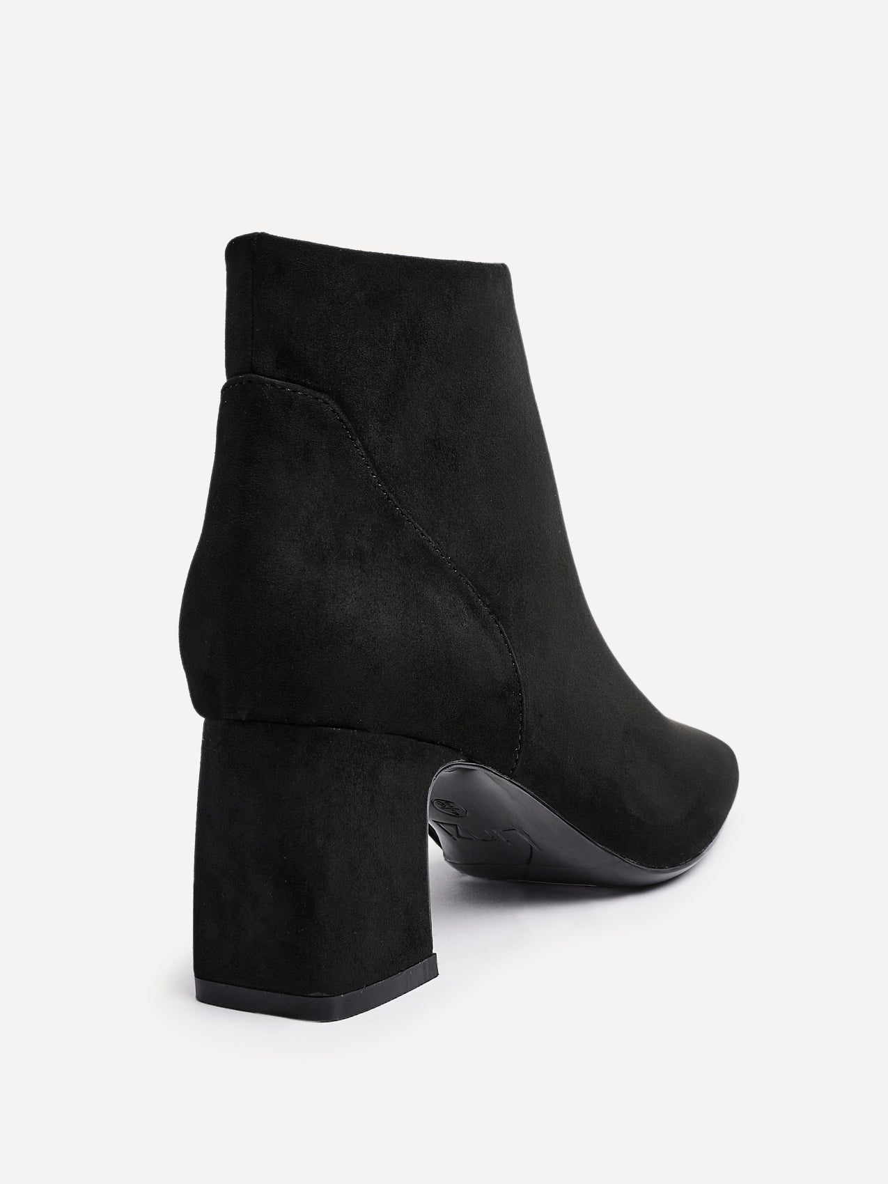 Cove Black Faux Suede Ankle Boots