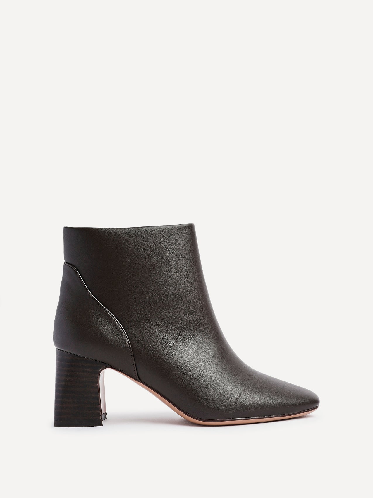 Cove Brown Faux Leather Ankle Boots