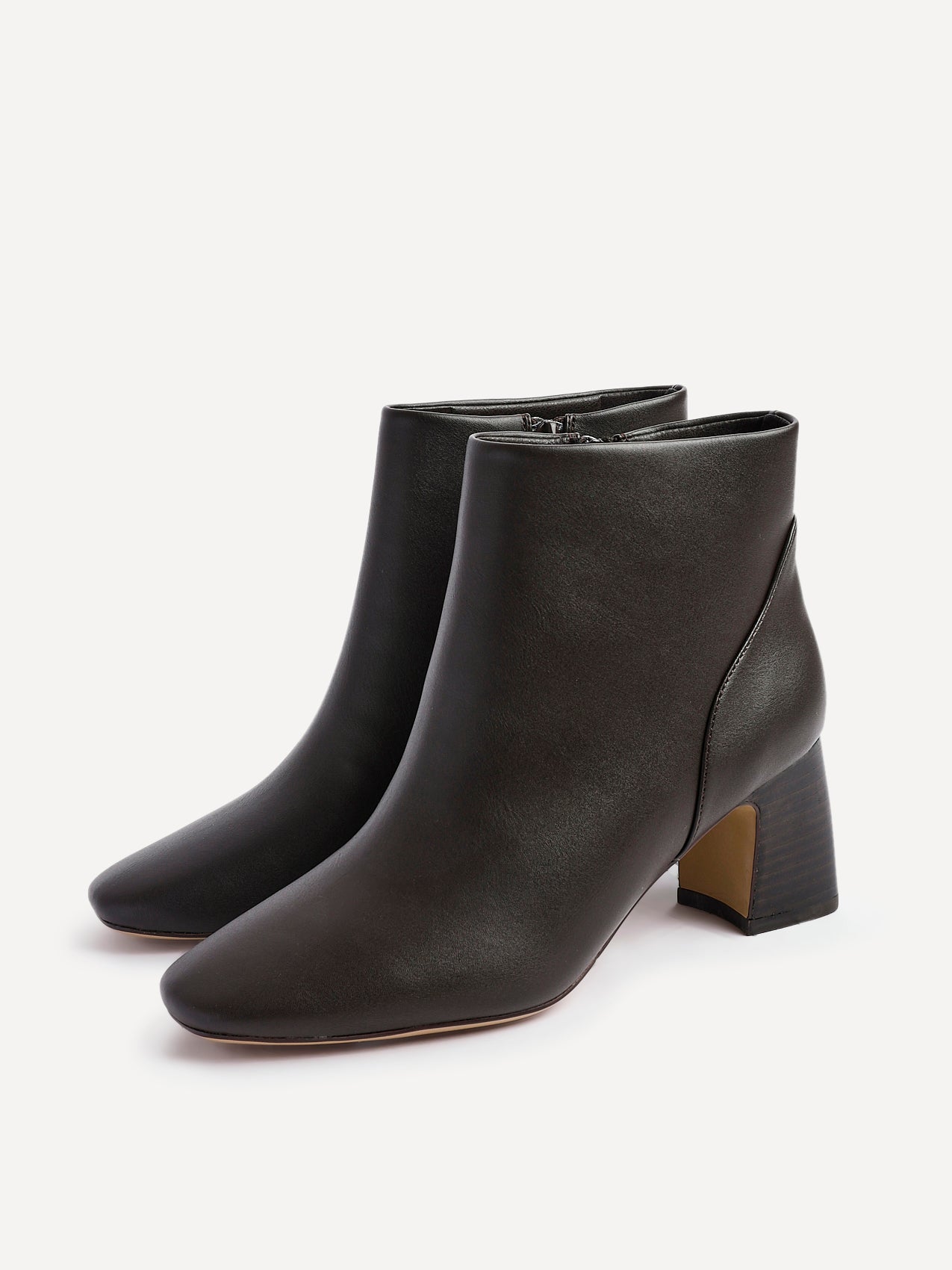 Cove Brown Faux Leather Ankle Boots