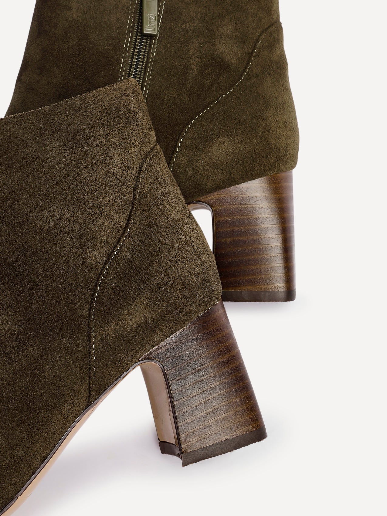 Cove Khaki Faux Suede Ankle Boots