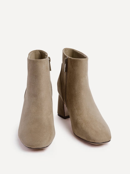 Cove Mocha Faux Suede Ankle Boots