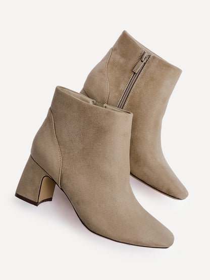 Cove Mocha Faux Suede Ankle Boots