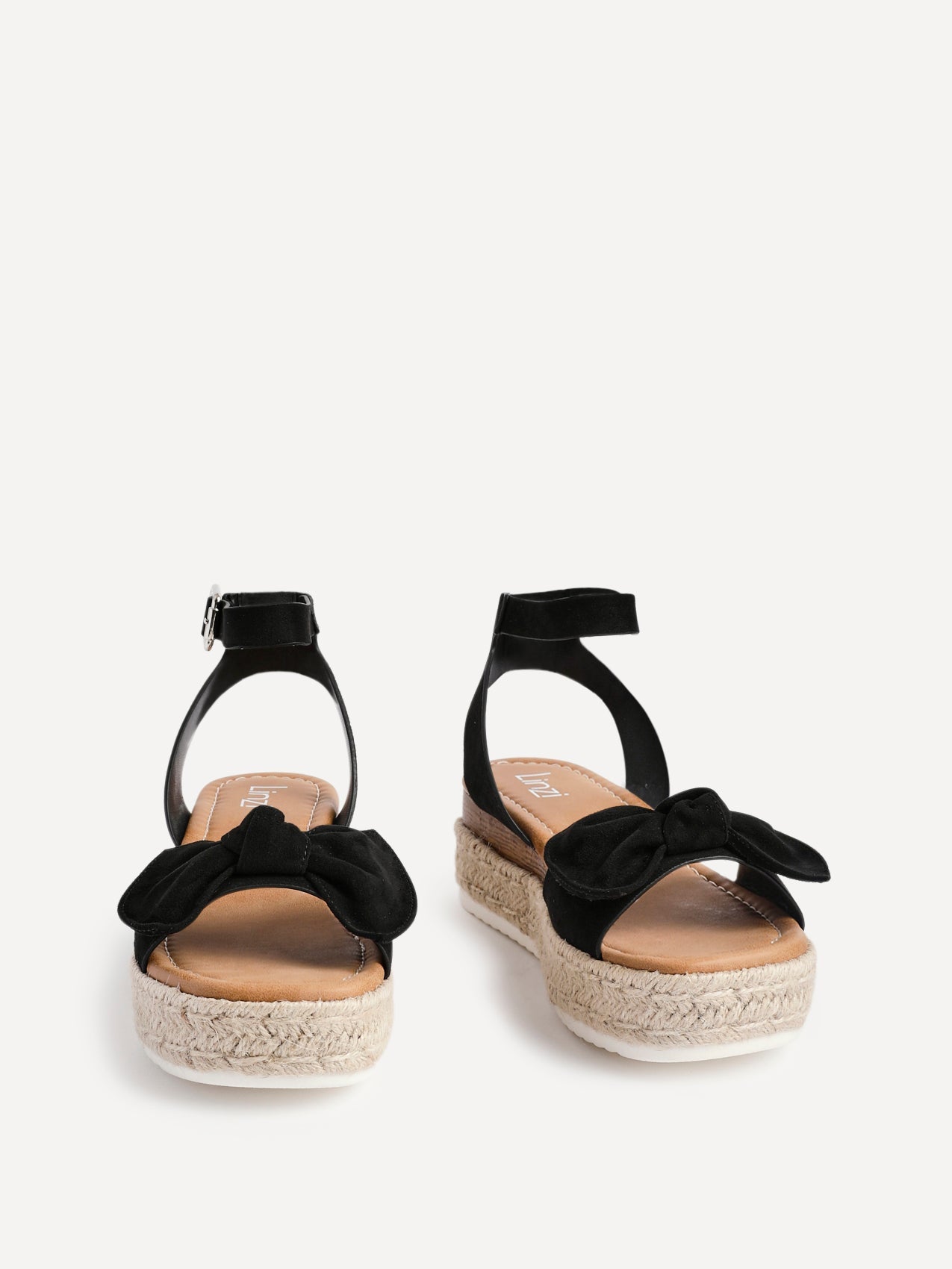 Cupid Black Flatform Espadrille Sandals