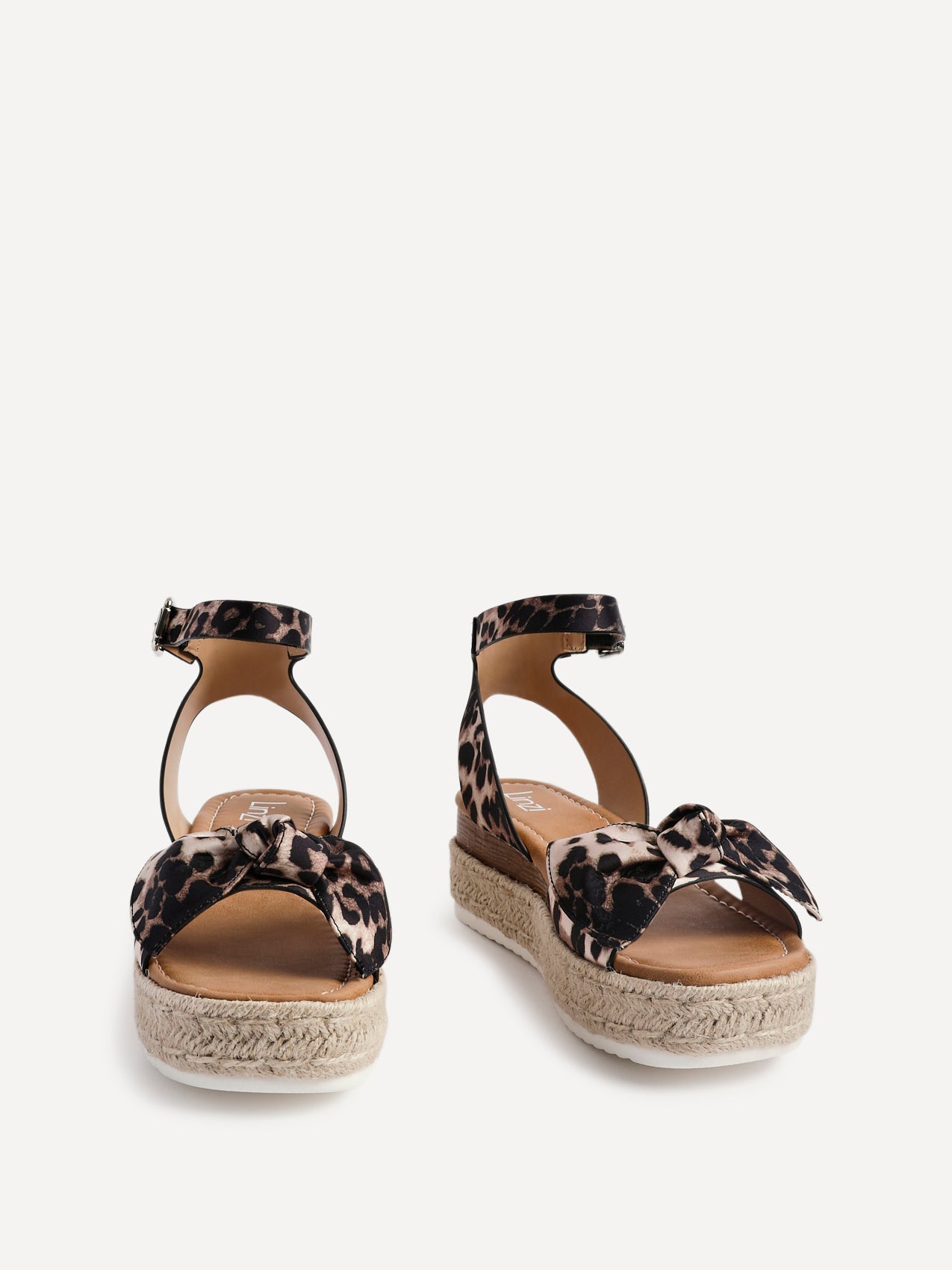 Cupid Leopard Print Flatform Espadrille Sandals