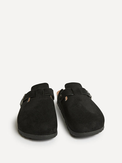 Cyrus Black Soft Footbed Clogs