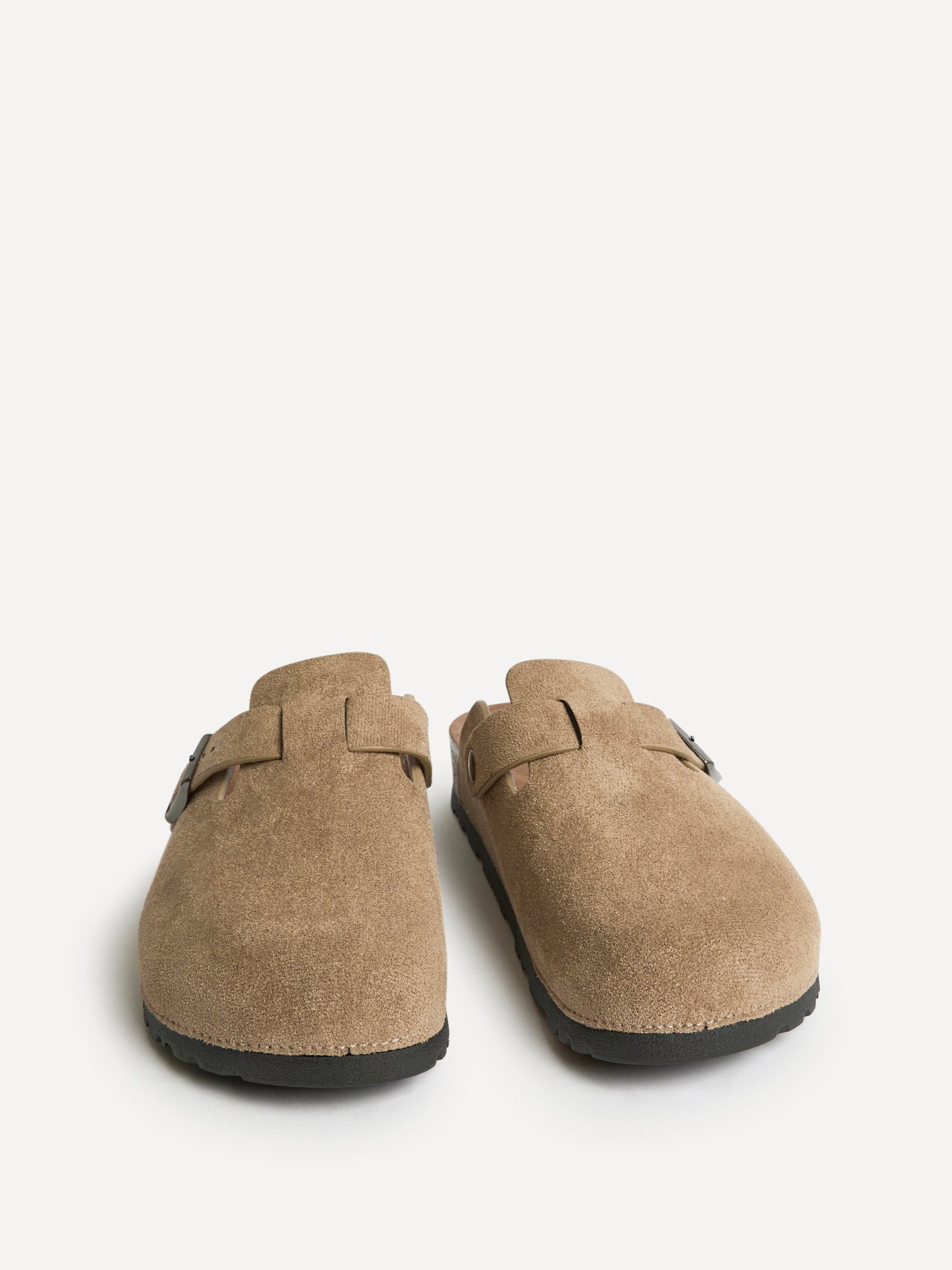 Cyrus Taupe Soft Footbed Clogs