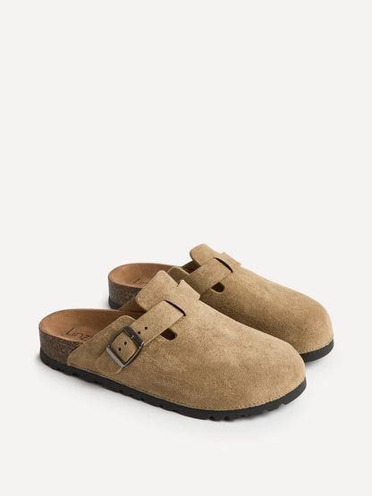 Cyrus Taupe Soft Footbed Clogs