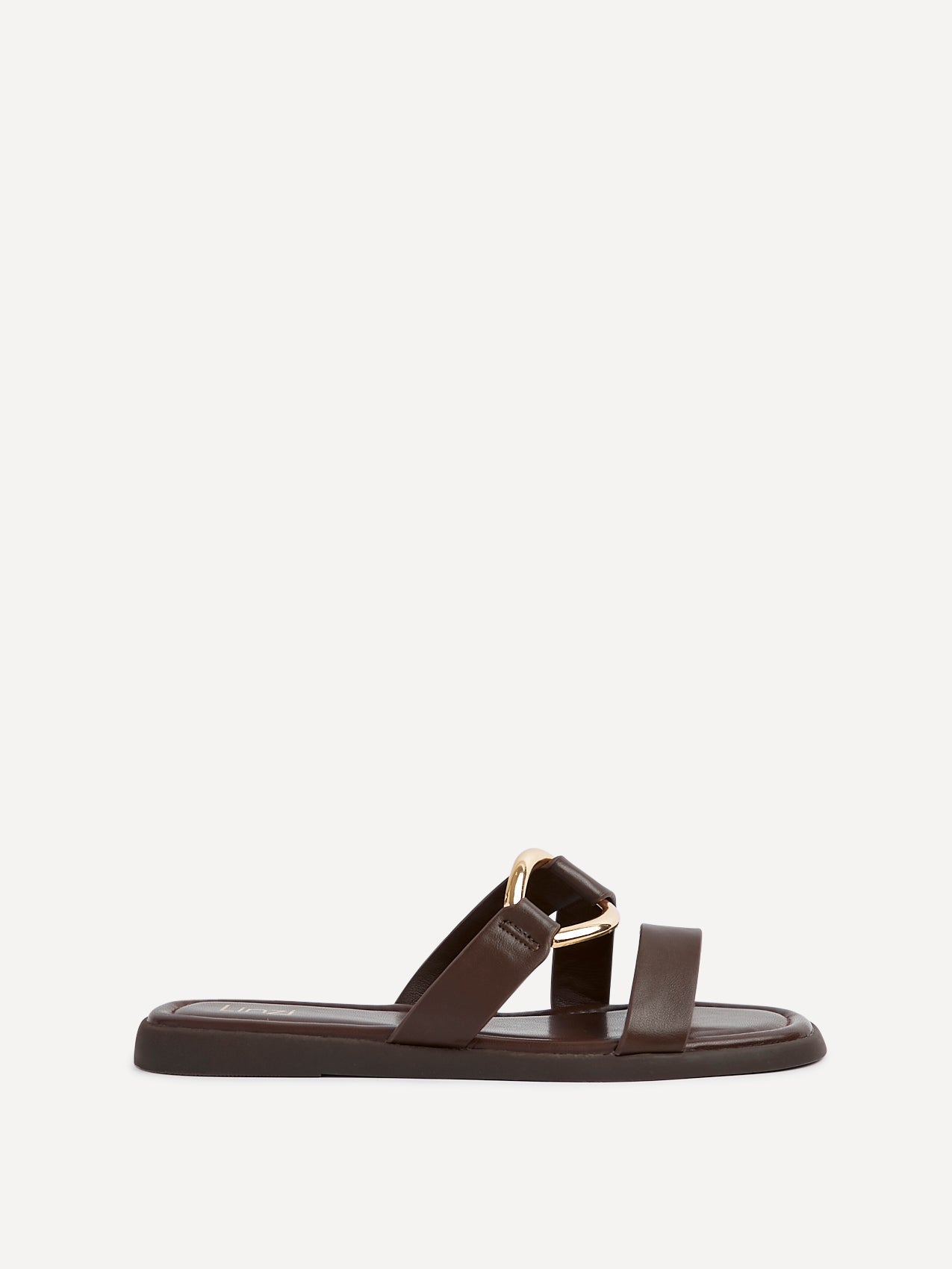 Cassandra Brown Double Strap Sandals